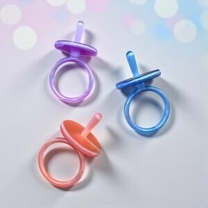 Replacement Pacifier For Cabbage Patch Kid Doll Set Of 3 Purple Blue Pink Peach